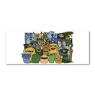 Crazy Monsters - Wrapped Canvas Print