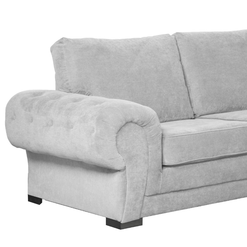 Carnot Verona Reversible Corner Sofa, Light Grey, Left Hand Facing