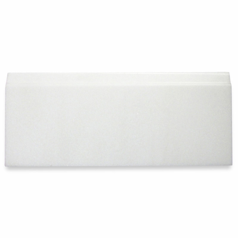 Carreau de bordure de chaise en marbre blanc 5 po x 12 po