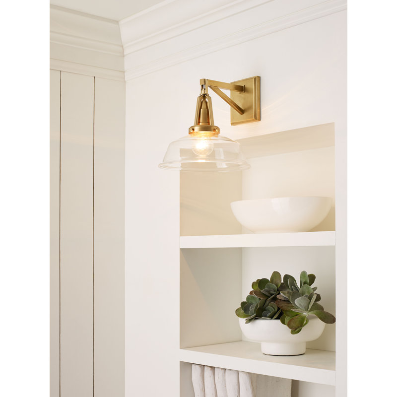 Chapman & Myers Layton 10" Sconce, White, Bronze