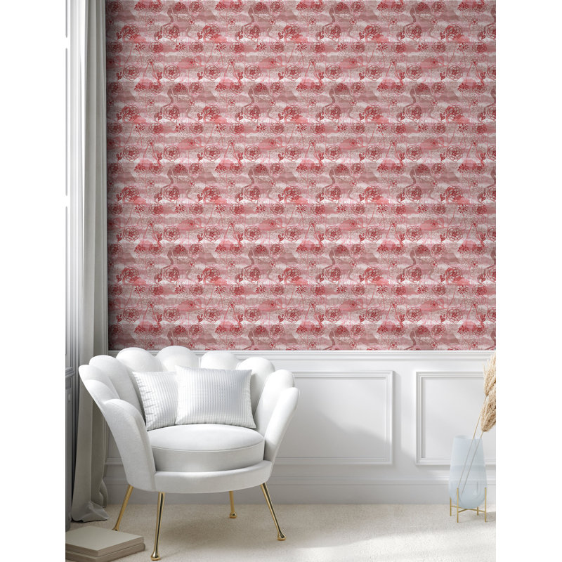 Karima Roll, Rubis pâle, rubis, blanc cassé, L 100 po x l 13 po