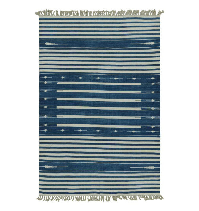 Dhuree Cotton Striped Area Rug, Rectangle 12' x 18'