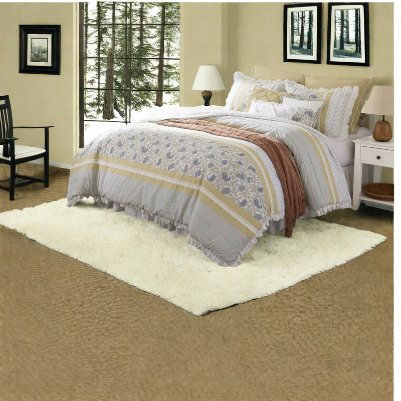 Elegant 9 Piece Cotton Comforter Bedding Set Queen Size, Farmhouse Chic