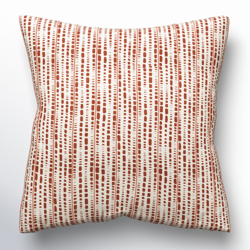 Coussin Fleurine, Ivoire / terre cuite