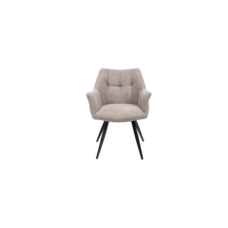 POPPY FABRIC DINING CHAIR, Cream