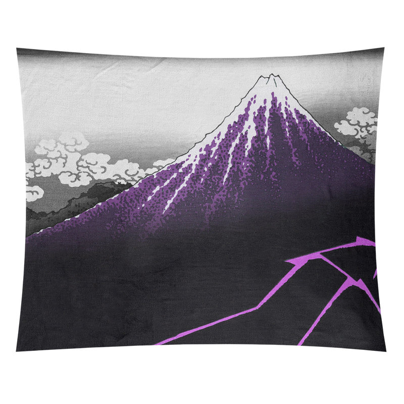 Tapisserie murale « Lightning Under the Summit », H 27,5 po x l 37,5 po, Mauve