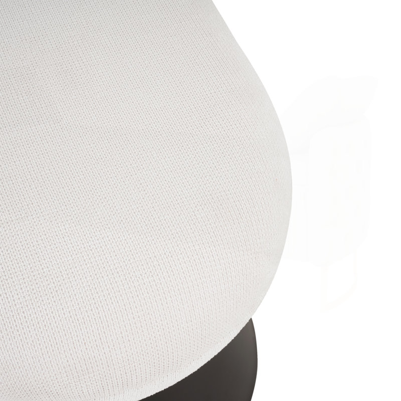 Banc de salle à manger moderne Tommy, Beige, H 17,5 po x l 50,75 po x P 18,75 po, Noir
