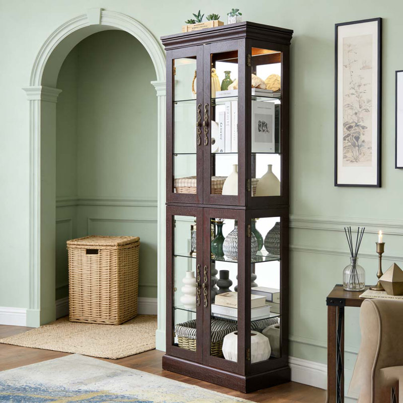 Vitrine vitrée élégante, Cerisier
