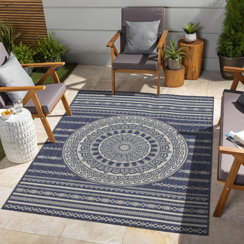 8'X10' Classic-Modern Indoor Outdoor Rug - Sophisticated Design, All-Space Use, Rectangle- 123" L x 94" W