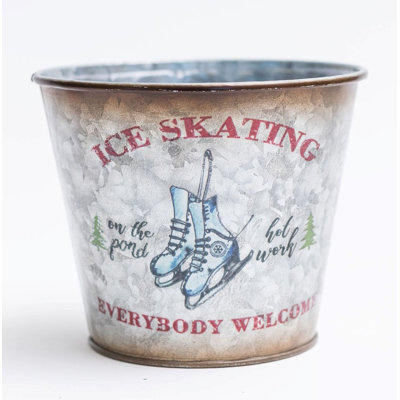 Boîte à fleurs "Ice Skating Everybody Welcome"