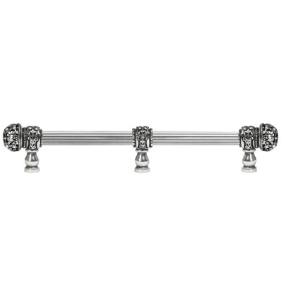 Juliane Grace with 5/8 reeded center long pull small finial with 61 Swarovski Clear Crystals with center brace