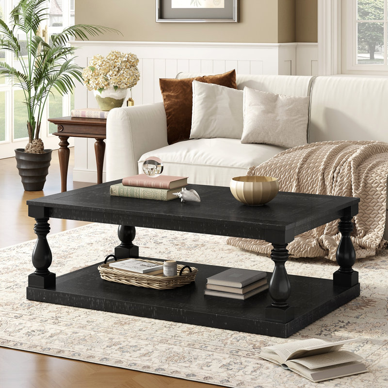 Table basse Modern Minimalist Farmhouse, Noir