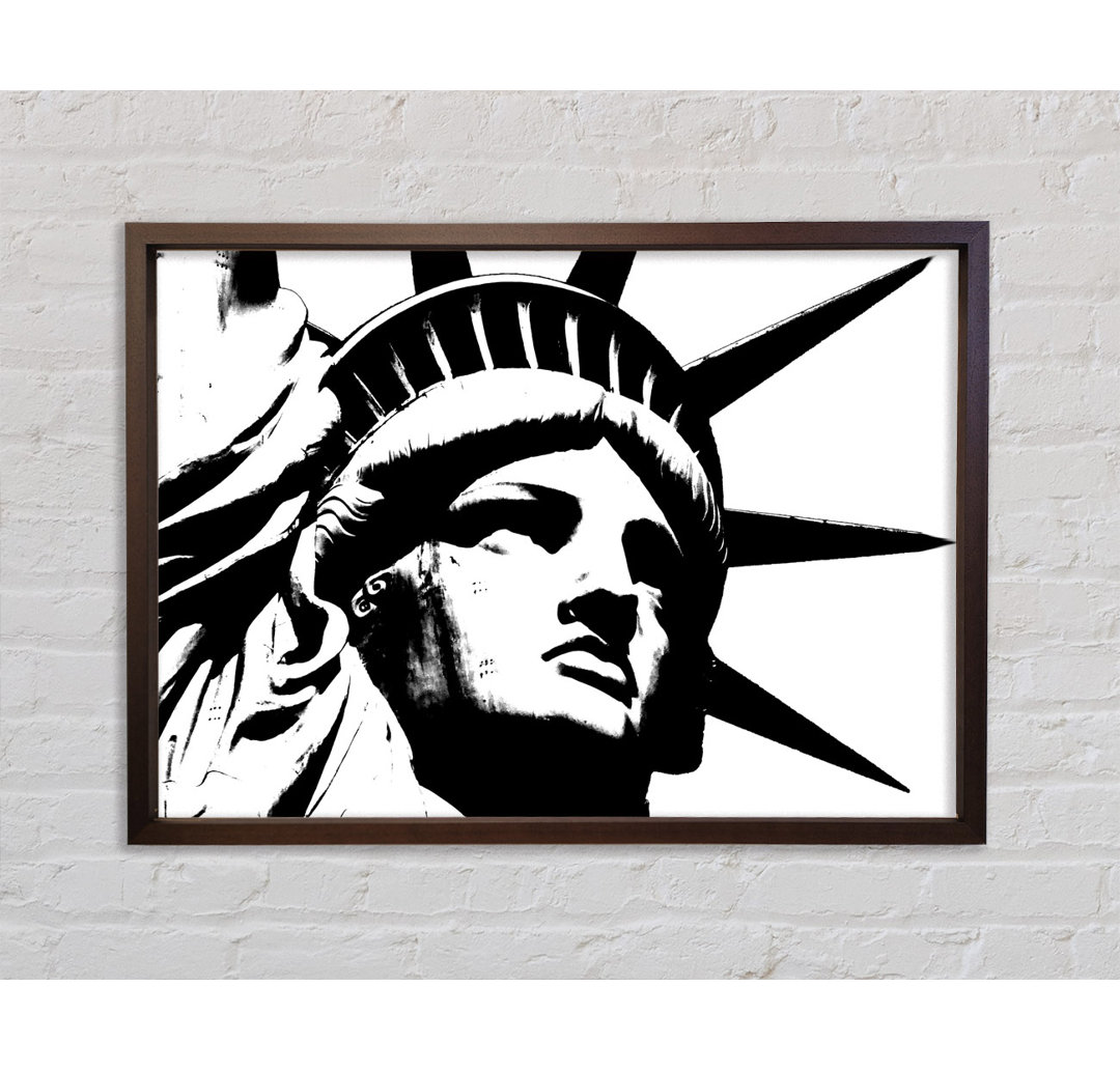 New York Die Freiheitsstatue B N W - Druck