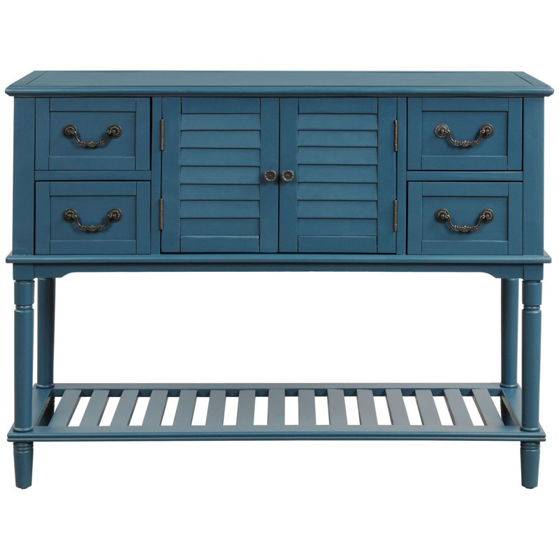 Console Lumpkin 45,3 po, Bleu marine antique