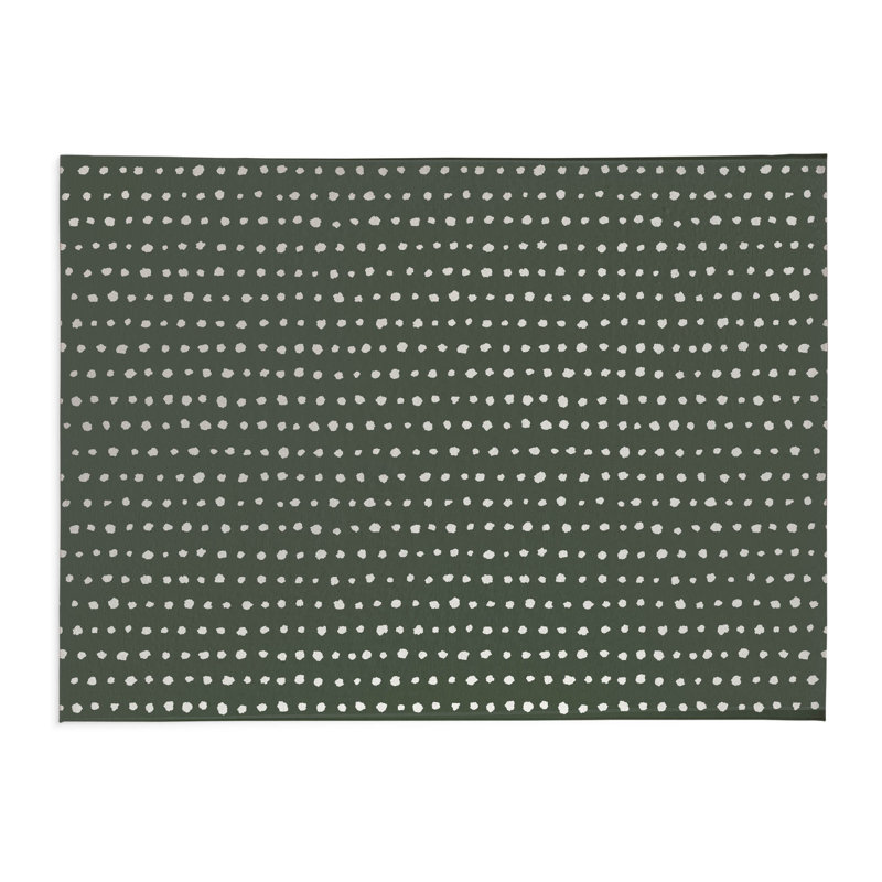Dot Row Non-Slip Outdoor Rug, Rectangle 4' x 6'