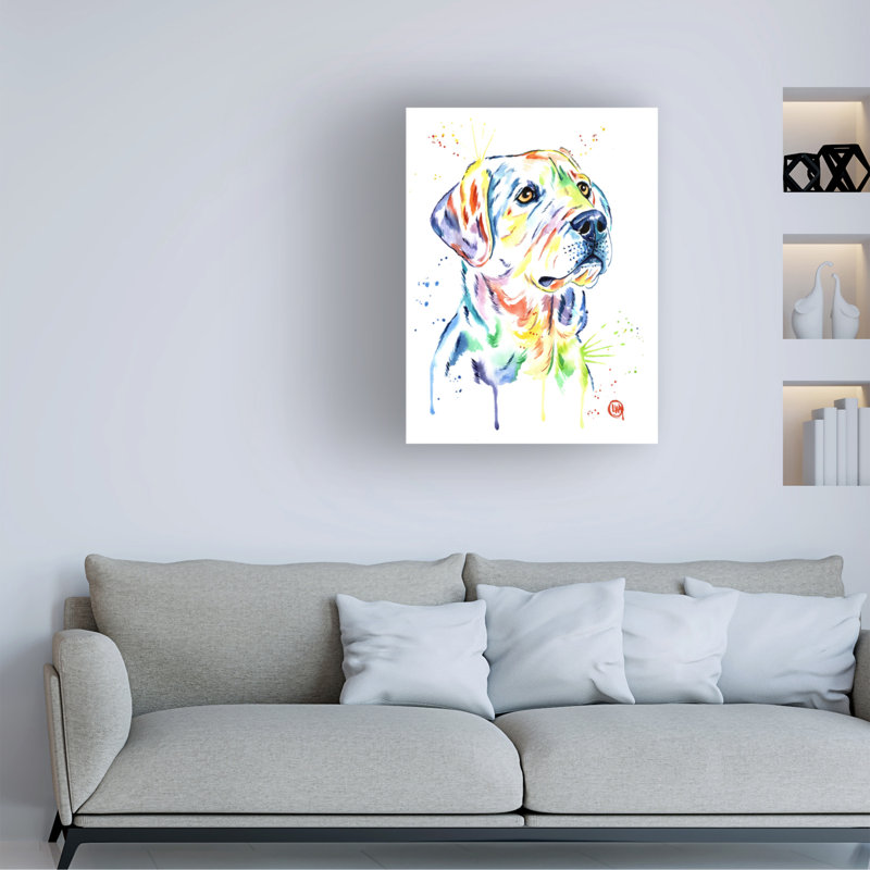 «Lisa Whitehouse Yellow Lab», art sur toile, H 19 po x l 14 po