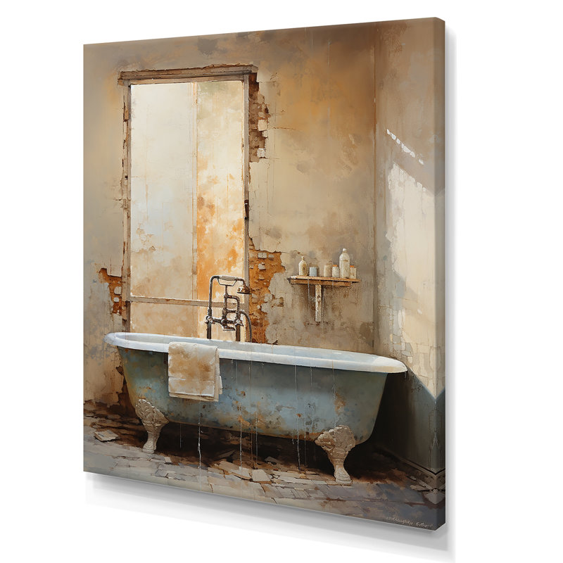 Art mural mural de salle de bain minimaliste beige, H 32 po x l 24 po x P 1 po