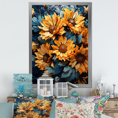 " Fauvist Flourish Sunflowers I "