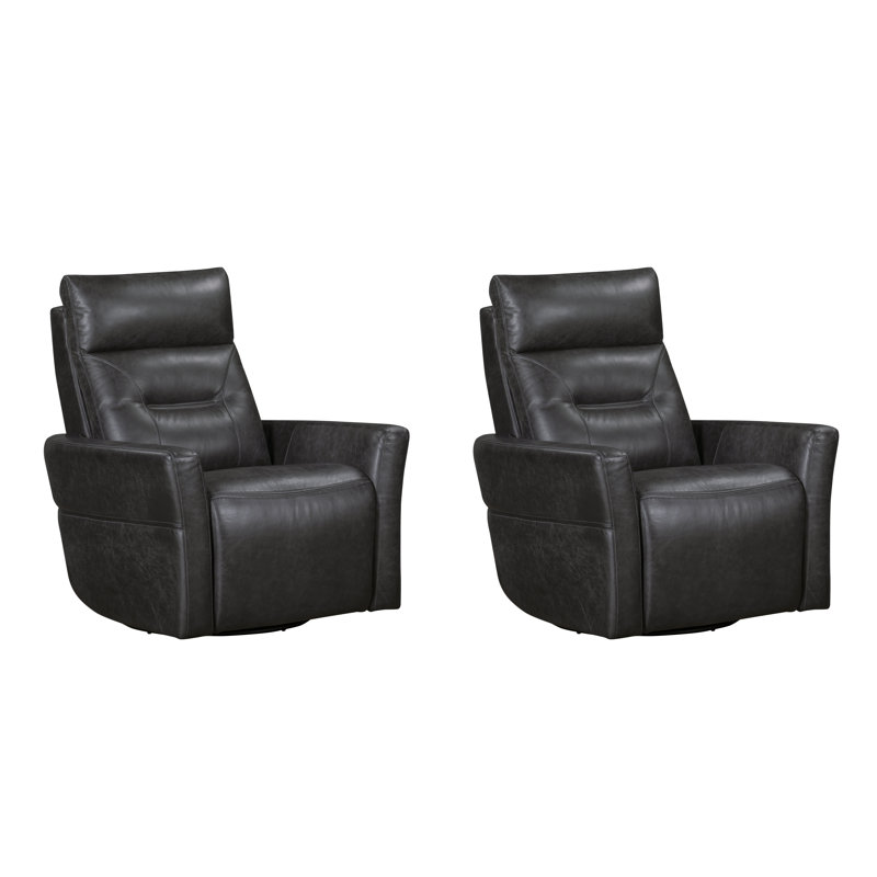 Ashley Power Swivel Glider Recliner P2 Two Pack, Vintage Slate
