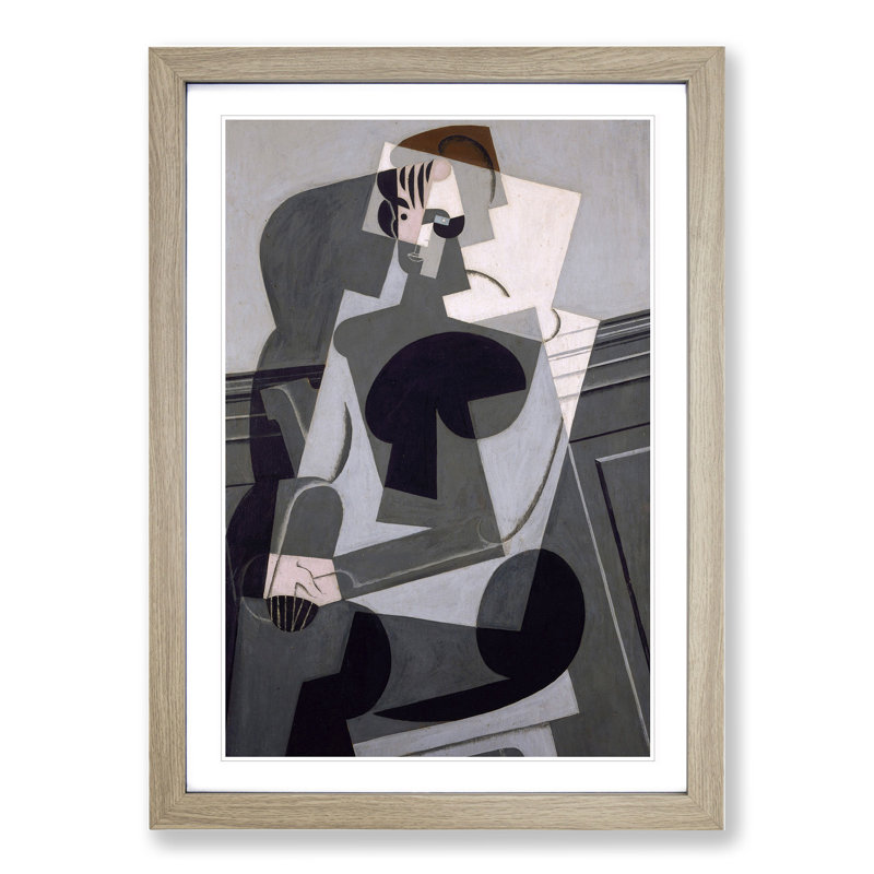 Madame Josette Gris by Juan Gris - Picture Frame Painting, Oak Framed, 48cm H x 36cm W x 2cm D