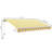 Retractable Awning 12' X 10'. Manual Crank. & Water- 280G/M Fabric. Aluminum Frame For Deck, Balcony, Yard. Yellow Gray Cover 10' Patio Retractable. Crank Handle Awning. Fabric, Frame. For