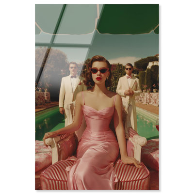 «Poolside Chic Acrylique Print Vintage Art Prints» par Notoriart, prêt à accrocher, 30 x 45