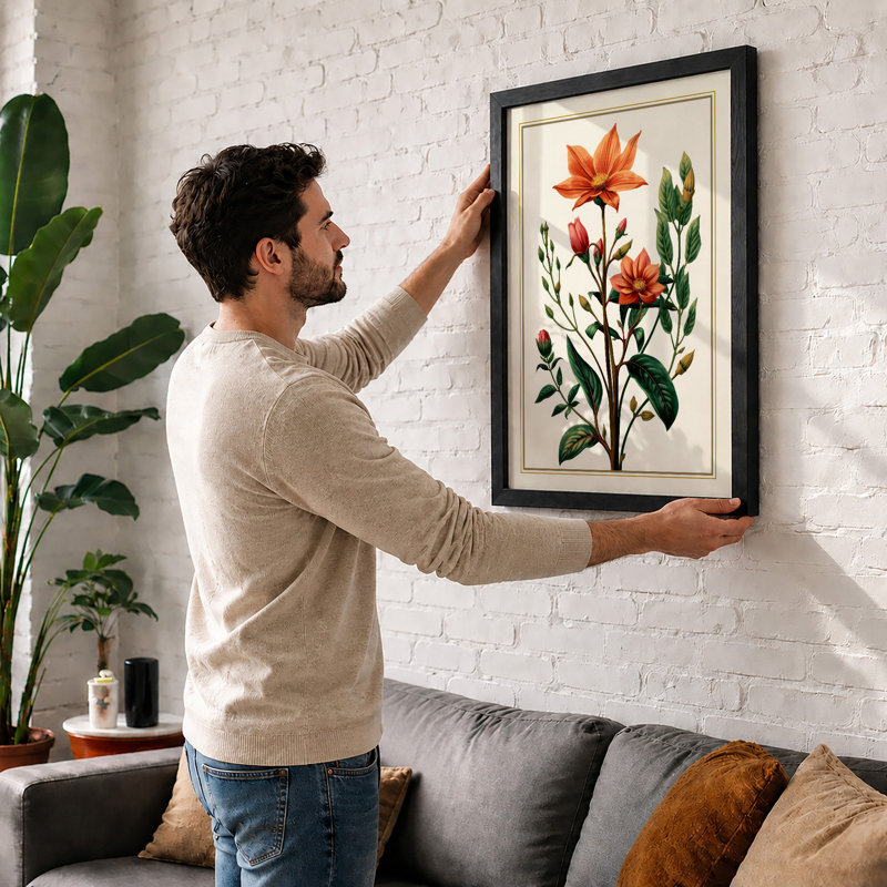 Flowering Study Botanical - Framed Print, Unframed, A2 - 59.4 x 42.0 cm