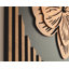 Art mural floral en bois - Décor en relief de fleurs modernes en couches 3D (petit, sans cadre)-1719210867