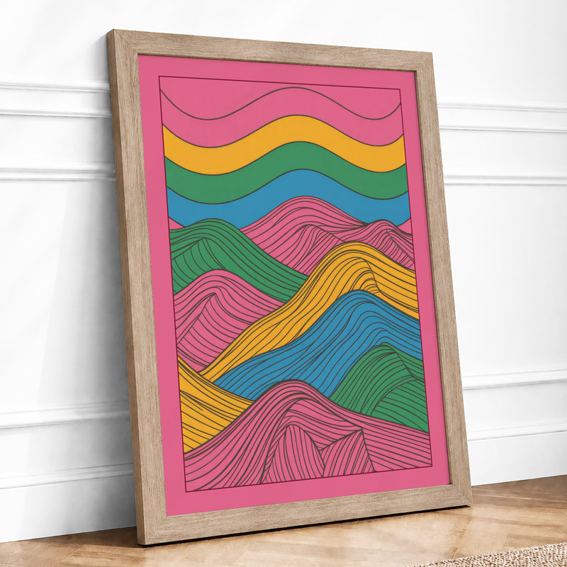 Flowing Landscape Forms Modern - Print, A1 - 84.1 x 59.4 cm, Oak