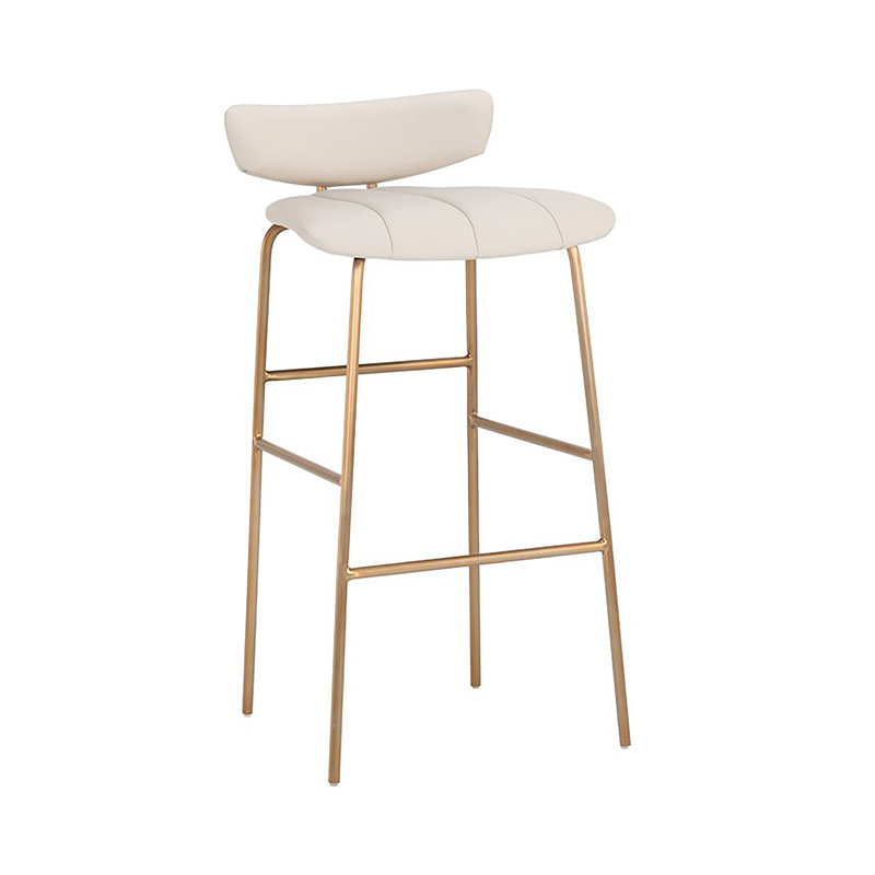 Tabouret Lorelei - Crème Dillon, Tabouret de bar (siège d'une hauteur de 30 po), Tissu performance natté crème
