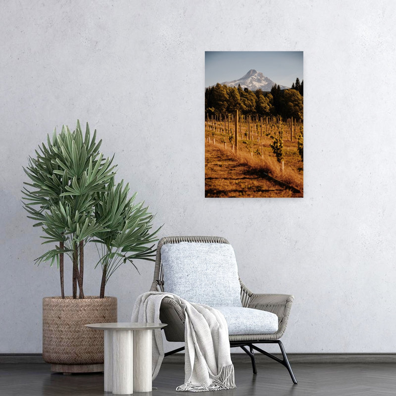 «Vineyard Mountain View Peaceful Serene Tranquil Autumn Landscape», reproduction d'art mural, 24" H x 16" W