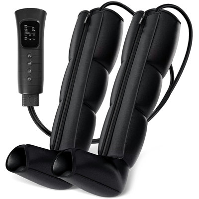 Electric Air Compression Leg Massager Boots, 2-pack For Foot & Calf Recovery, With Adjustable Pressure Settings, Ideal For Post-workout, Travel & Home Use