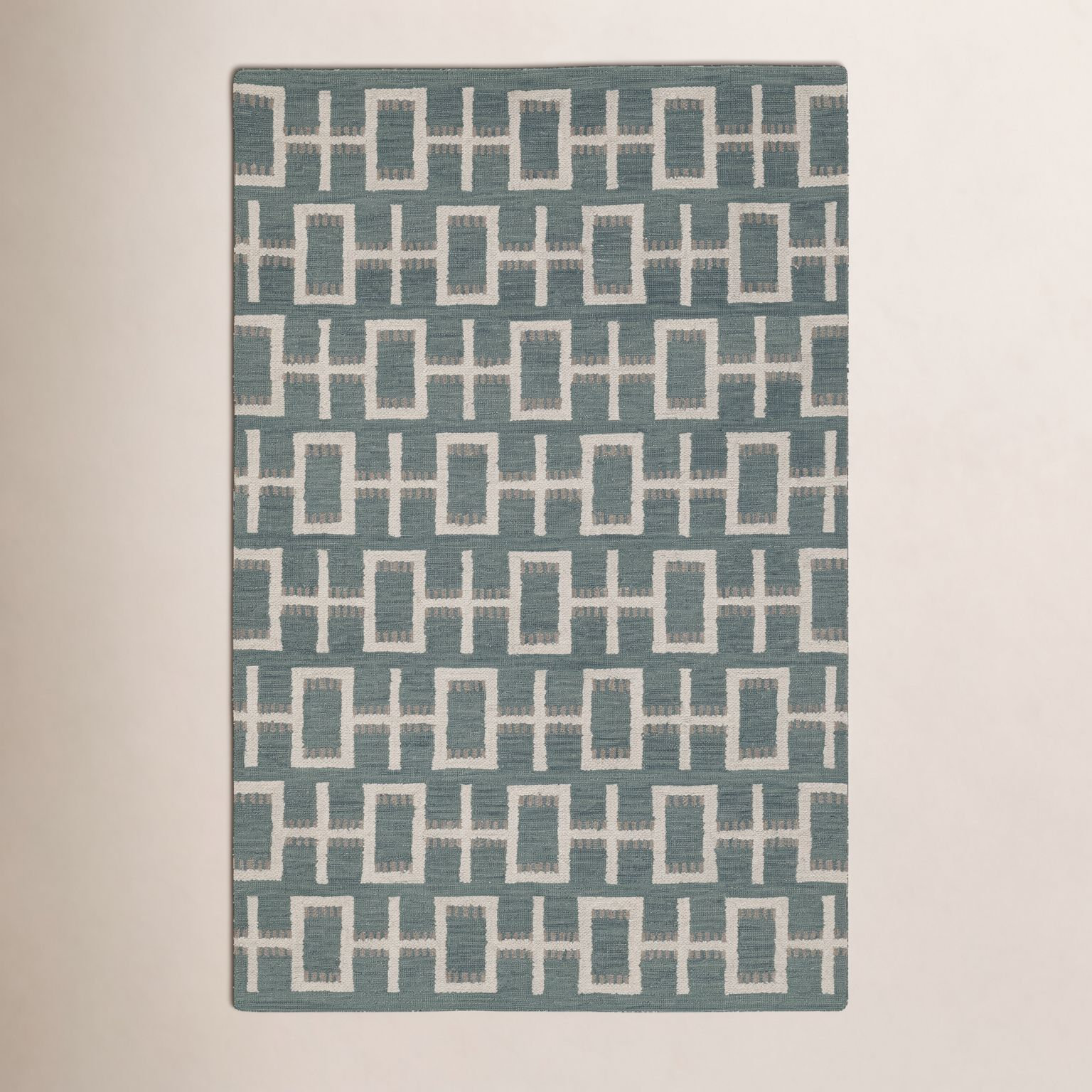 Elsey Hand-Tufted Geometric Wool Rug, Rectangle 5' x 8'