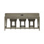 Console Chantee avec station de charge et 3 tabourets rembourrés
