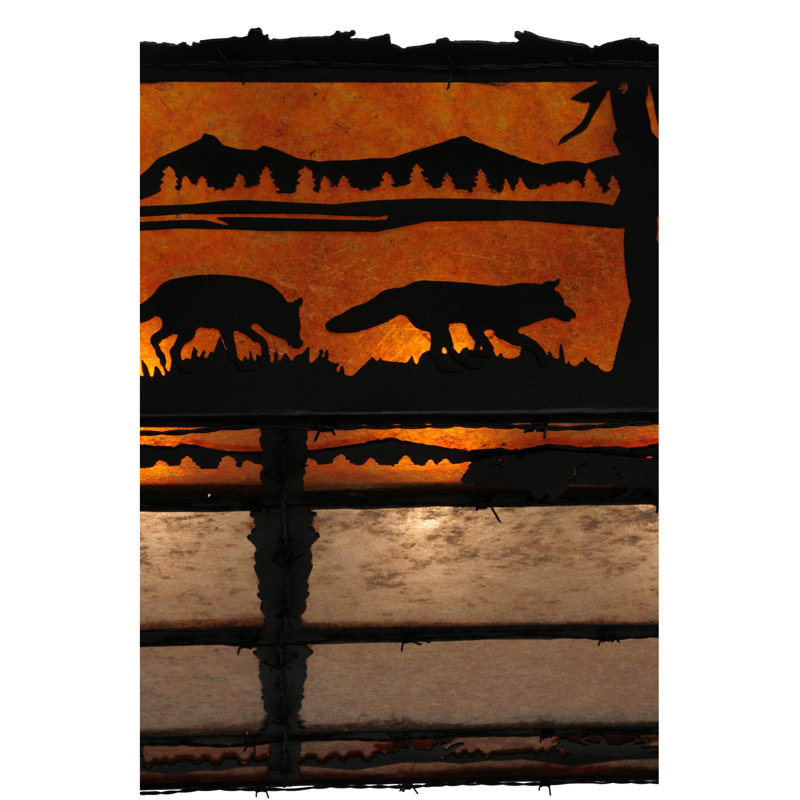 Rustic Lodge 12 - Light Flush Mount