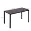 Dilaver Glass Top Metal Base Dining Table
