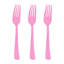 Fourchettes de fête jetables en plastique rose - 600 fourchettes