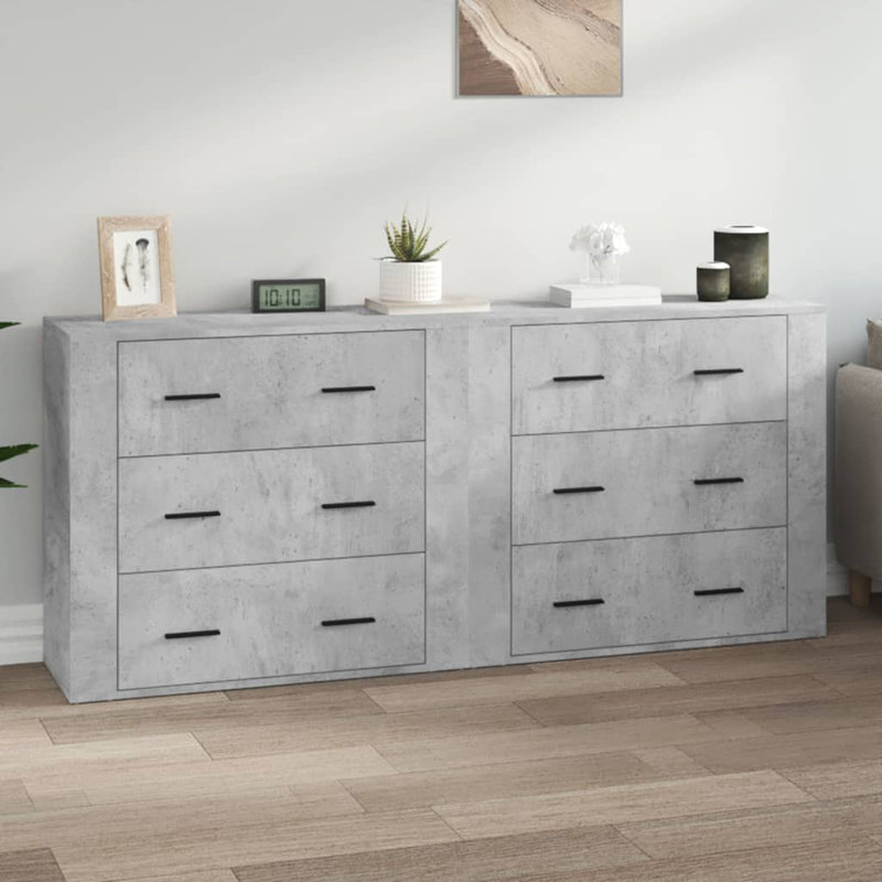 Lauritz 33 cm W Display Cabinet, Concrete Grey