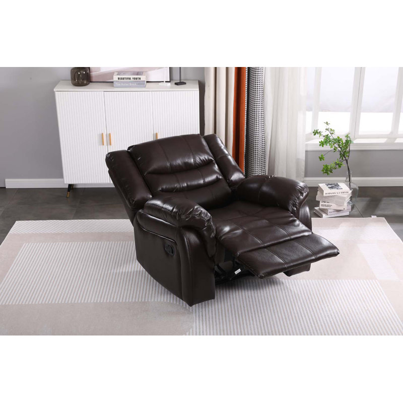 Rolnik 95cm Wide Standard Recliner, Brown Leather Match