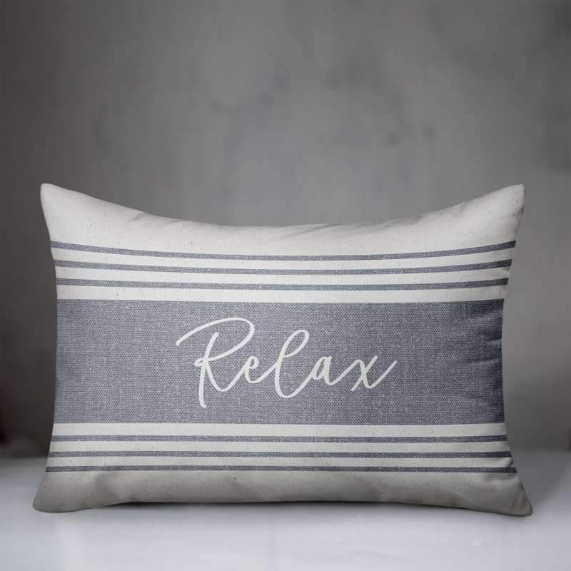 Relax Linen 20 Outdoor Rectangular Pillow Cover & Insert, Blue