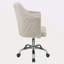 Chaise de bureau pivotante champagne et chrome