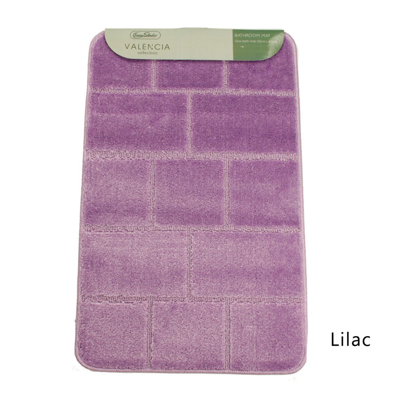 Abibail Non-Slip Bath Rug, Lilac