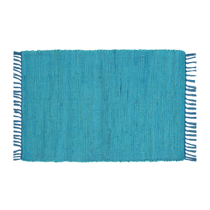 Tapis en coton fabriqué à la main 24 x 36 po - 2 x 3 po lavable, réversible, avec pampilles pour le salon et le vestibule