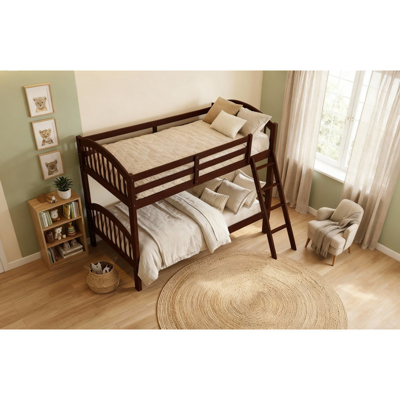 Swen Twin over Twin Standard Bunk Bed, Espresso