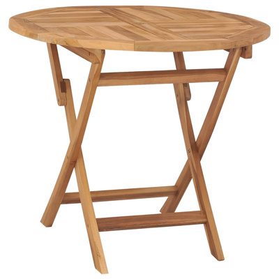 Round Wood Folding Outdoor Dining Table , 85cm cm W 85cm cm D