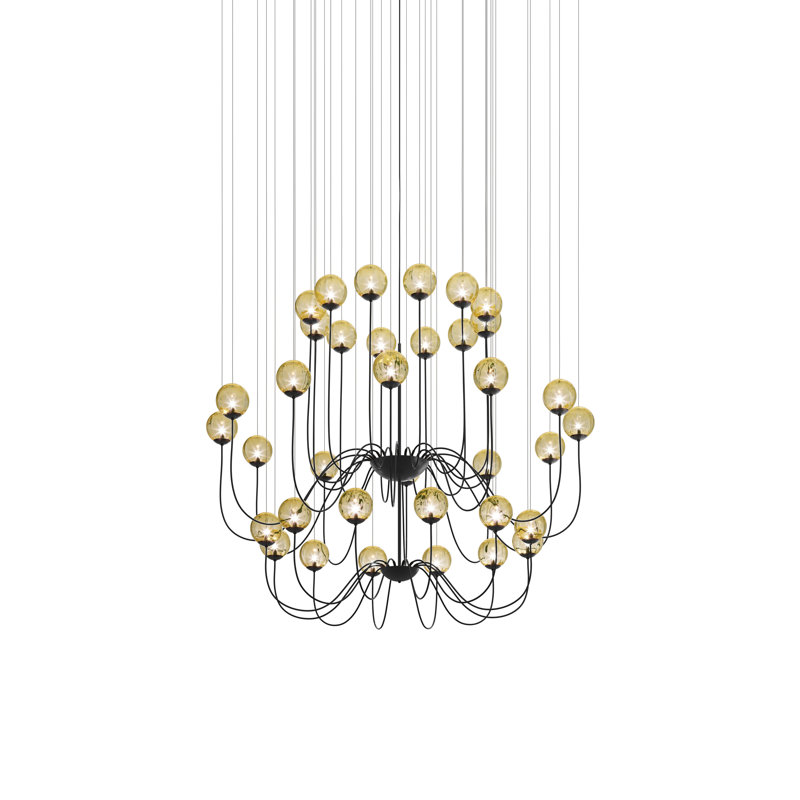 Puppet Suspension 36P Smoky Transparent Glossy Chrome G9 Ul, Matte Black, Amber Transparent