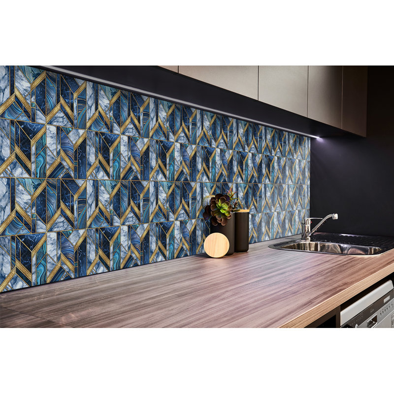 Sticker Self Adhesive Vinyl Splashback 39,37x19,68 Inch Wall Stickers Tile Peel and Stick Wall Tiles