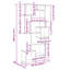 Book Cabinet Engineered Wood Modern Shelf Storage Unit Books Home Decor