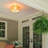 Robert 2-Light Natural Rattan Drum 16"W Outdoor/Indoor Flush Mount