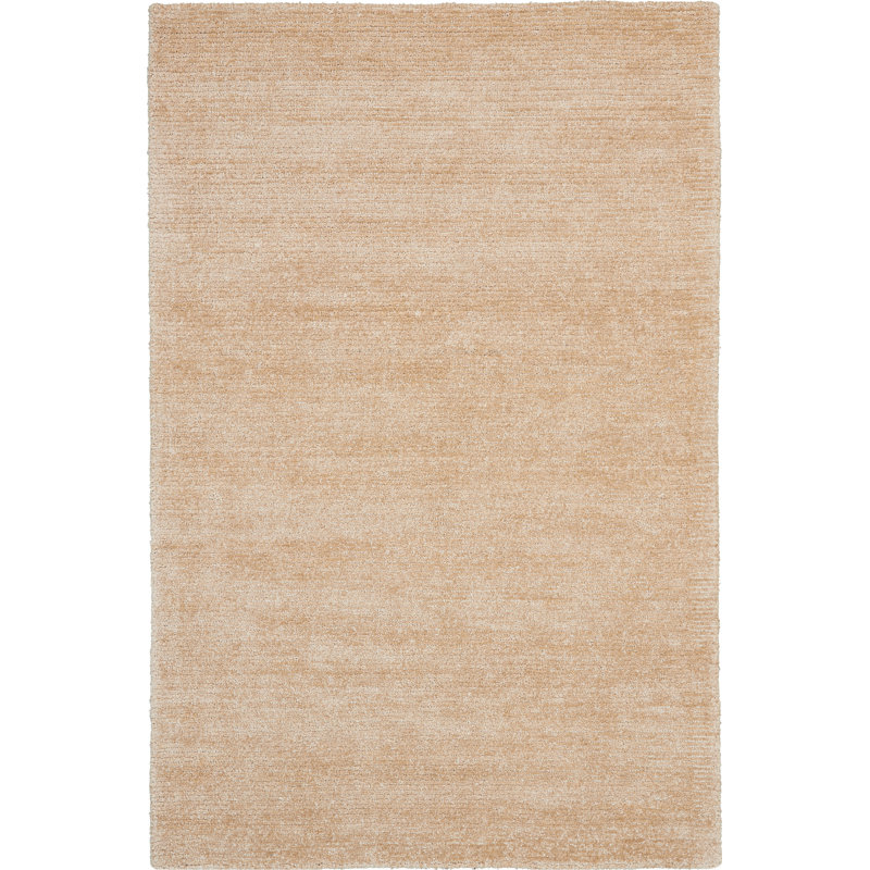 Tapis touffeté à la main beige Mevlude, Rectangle 5 pi 3 po x 7 pi 5 po